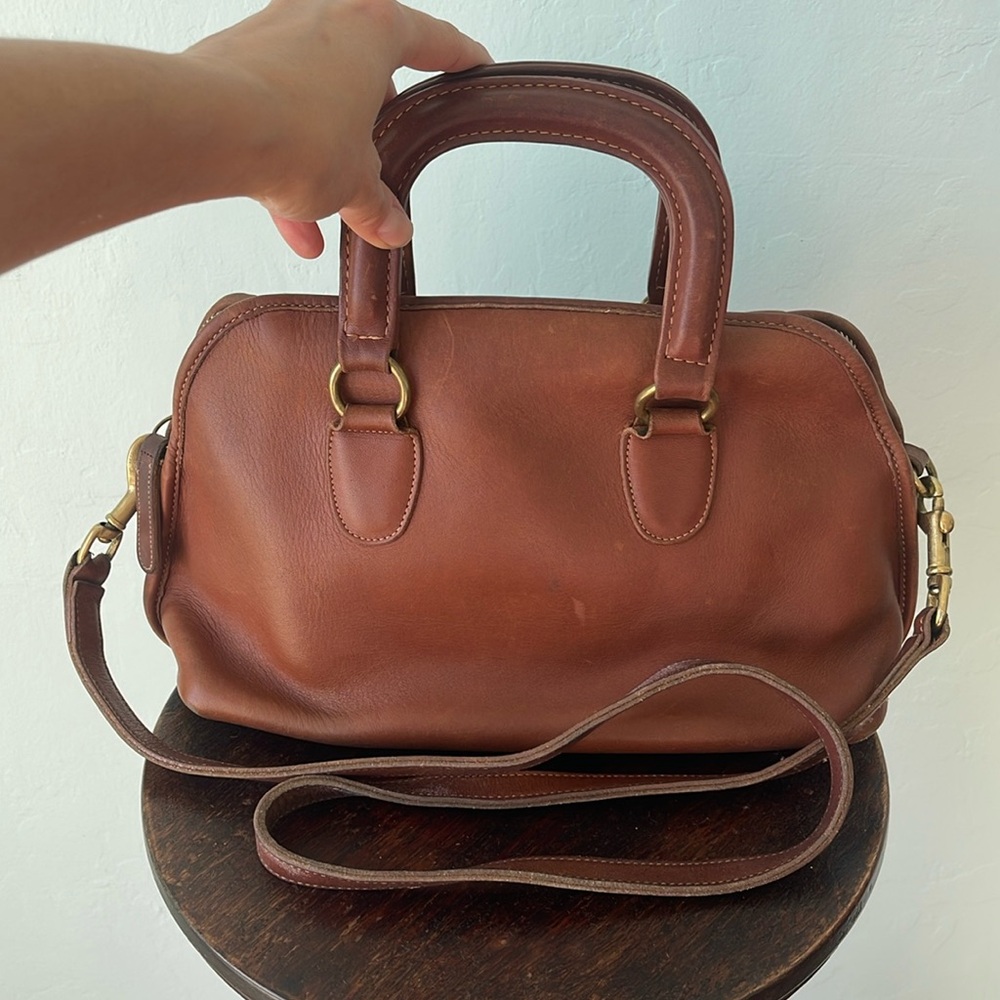 Vintage 80s Coach British Tan Baxter Satchel